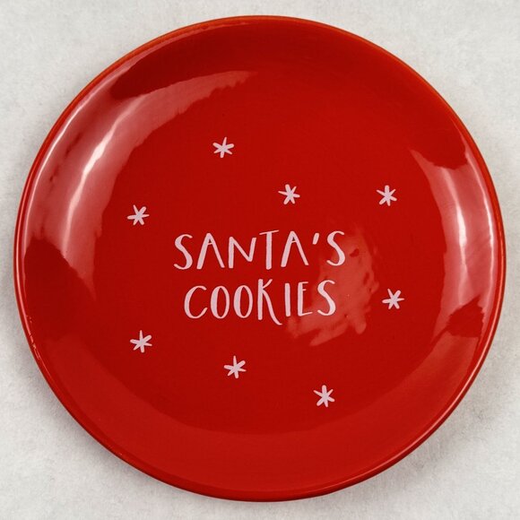 Santa's Cookies and Milk Ceramic Set Christmas Plate and Jug Holiday Treats NEW - Picture 4 of 16